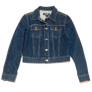 Angels jean jacket women’s medium dark wash